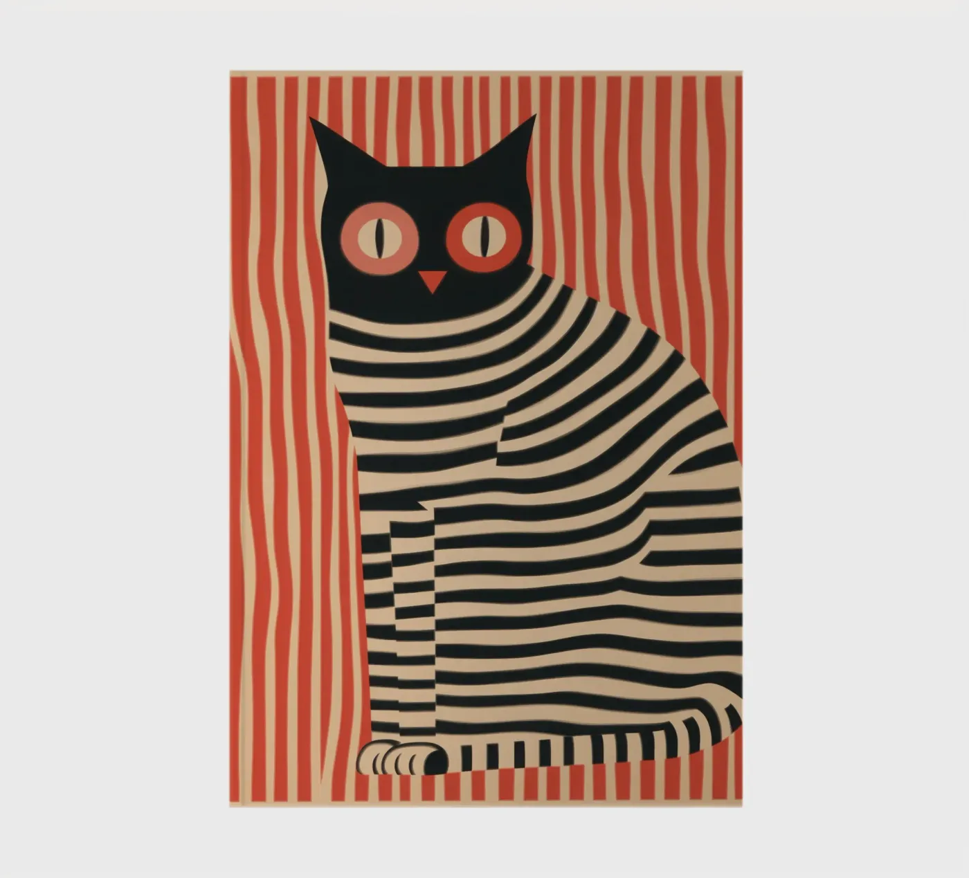 striped cat devil notebook by Autofocus