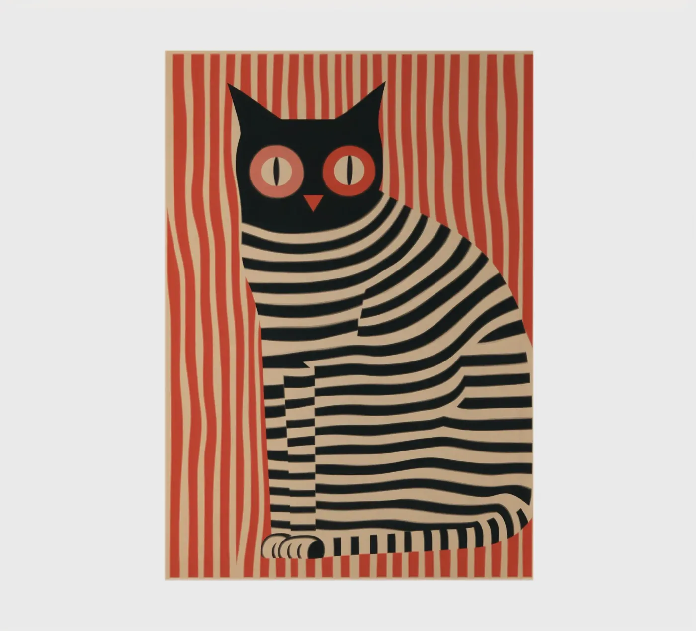 striped cat devil notebook by Autofocus