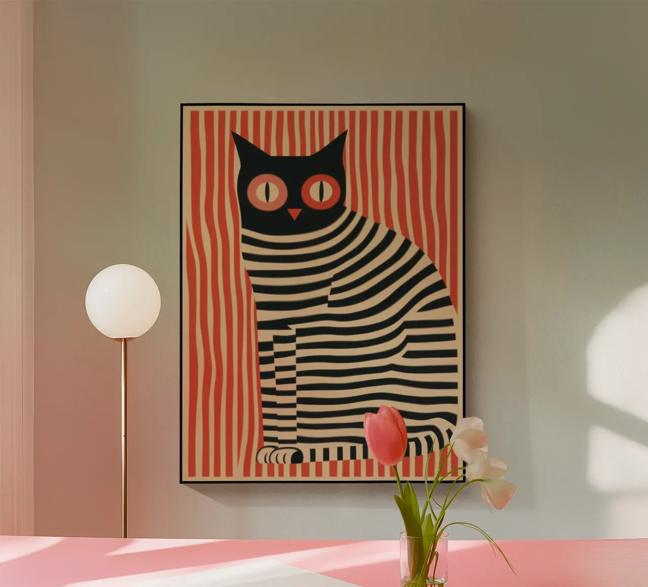 striped cat devil plexiglass da Autofocus