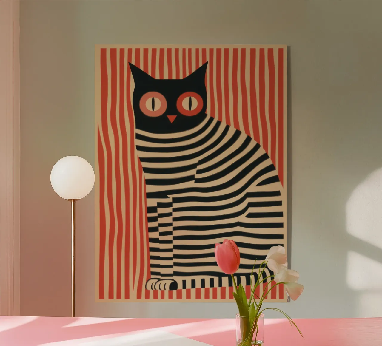 striped cat devil plexiglass da Autofocus