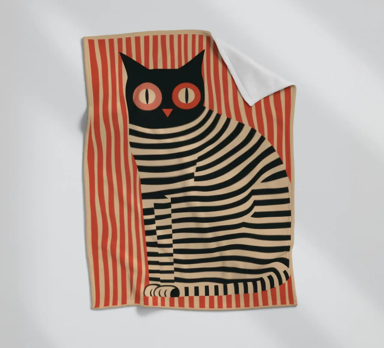Gestreifter Katzenteufel Fleecedecke von Autofocus