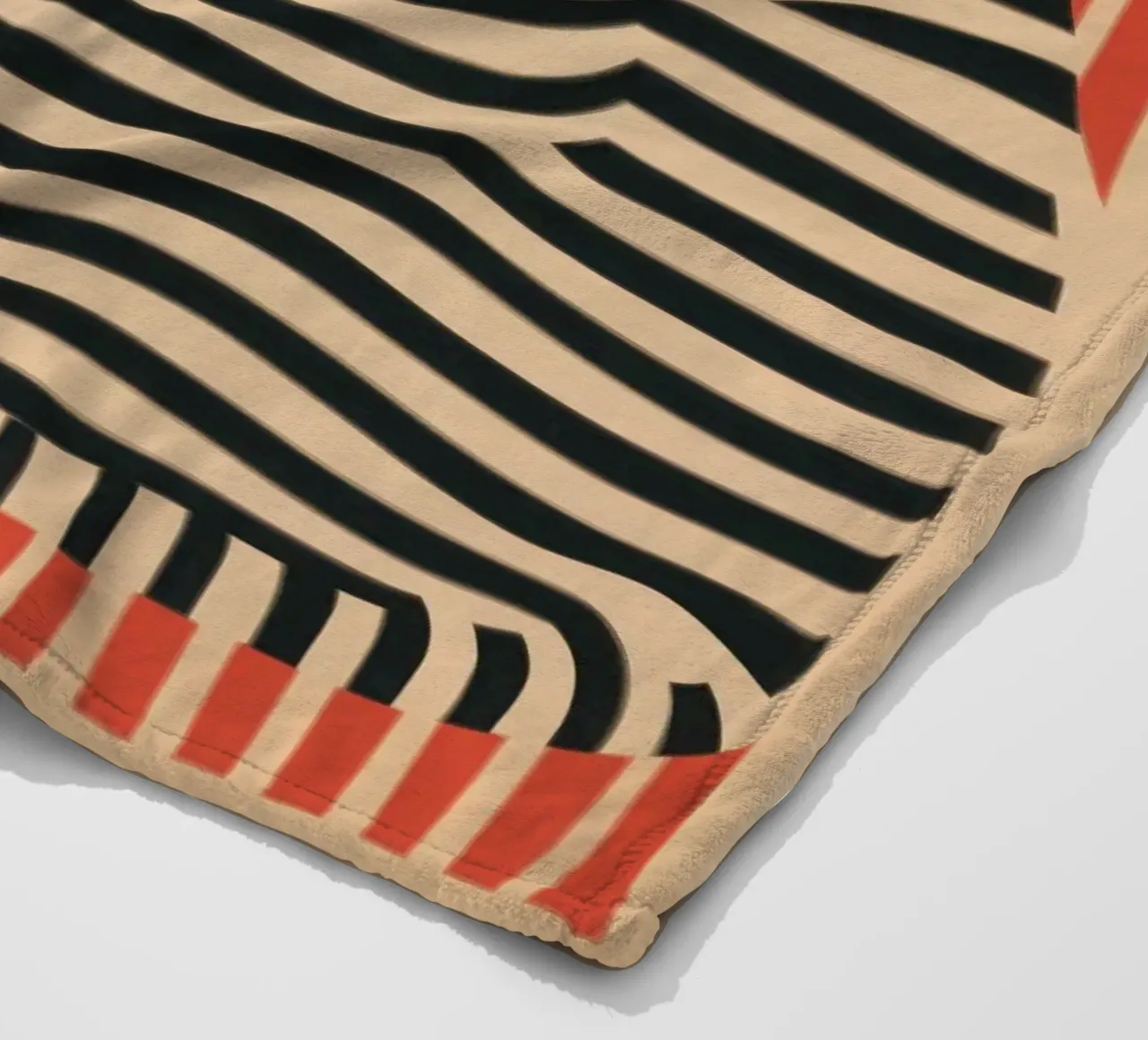 Gestreifter Katzenteufel Fleecedecke von Autofocus