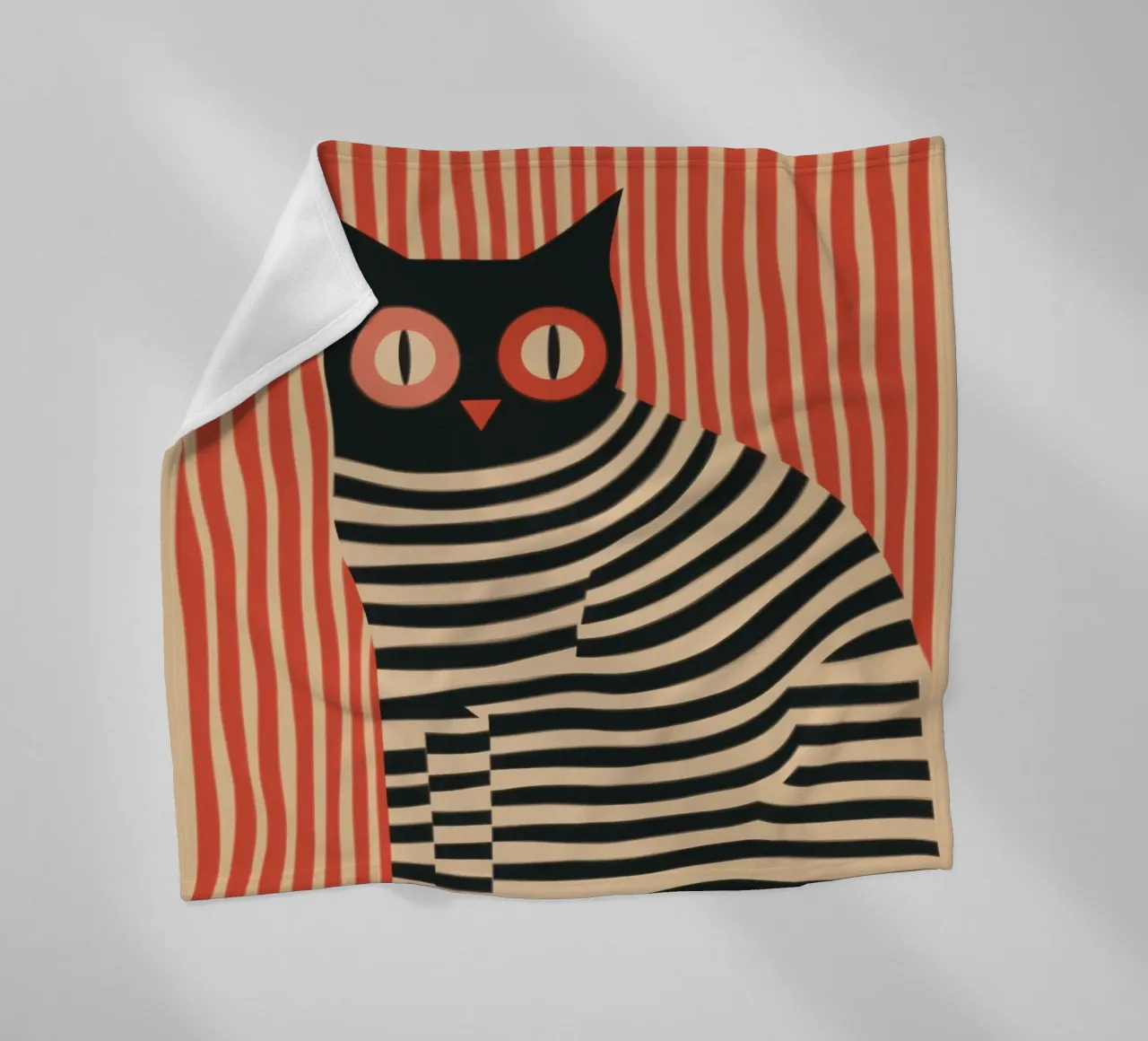 Gestreifter Katzenteufel Fleecedecke von Autofocus