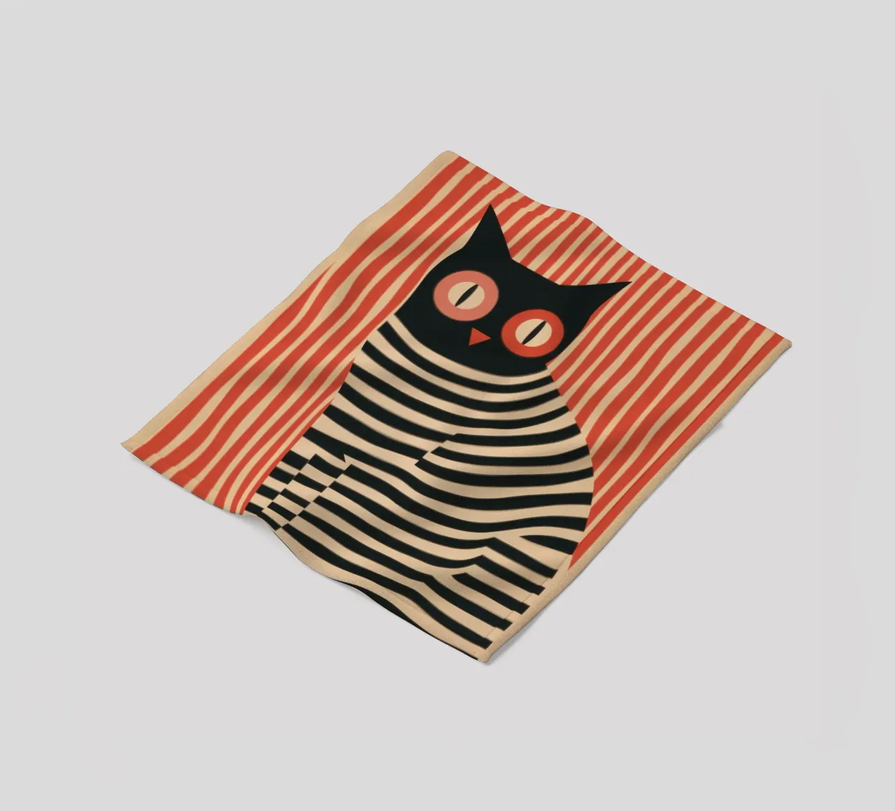 Gestreifter Katzenteufel Fleecedecke von Autofocus