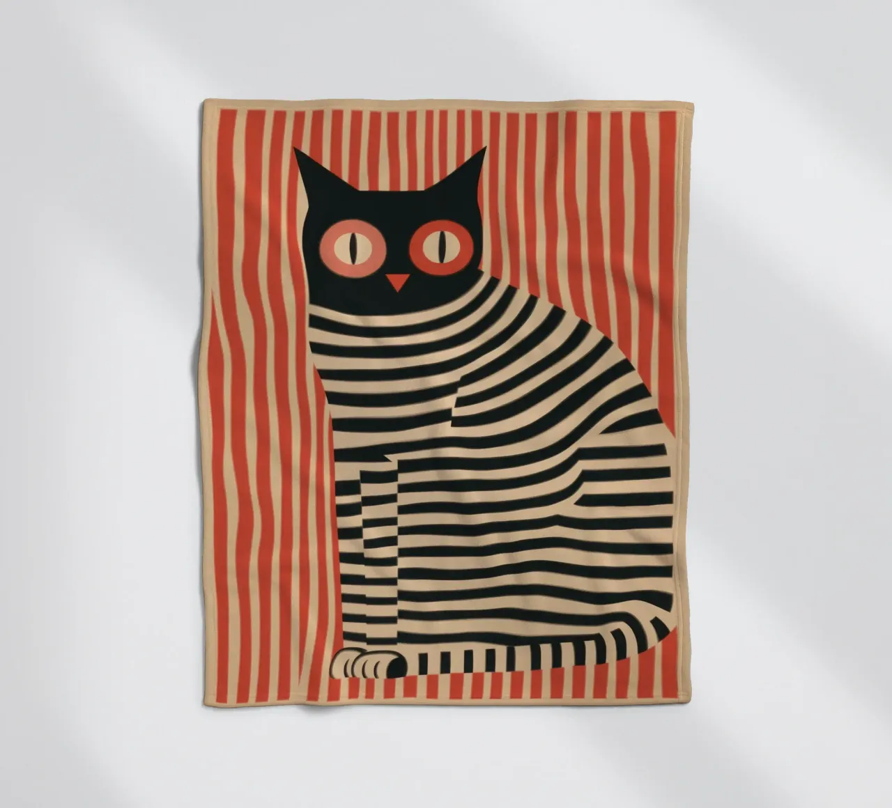 Gestreifter Katzenteufel Fleecedecke von Autofocus