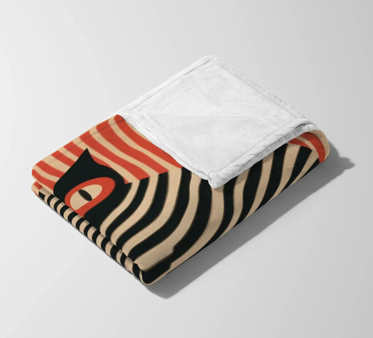 Gestreifter Katzenteufel Fleecedecke von Autofocus