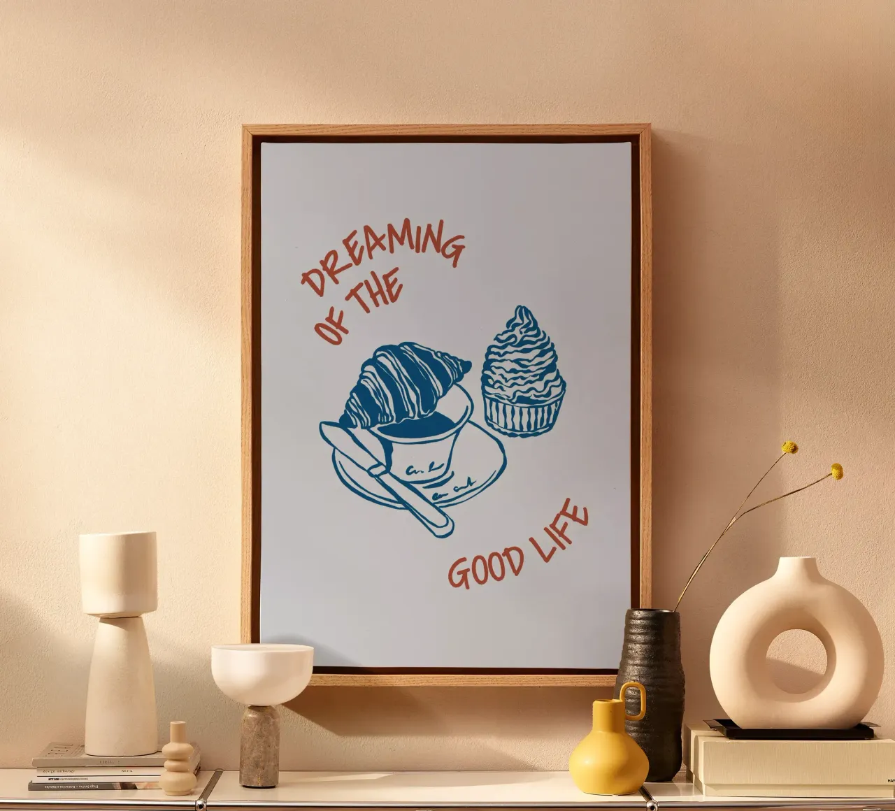 Boho Vacation 4 Good Life tela con Cornice a cassetta da Boho Print Collection