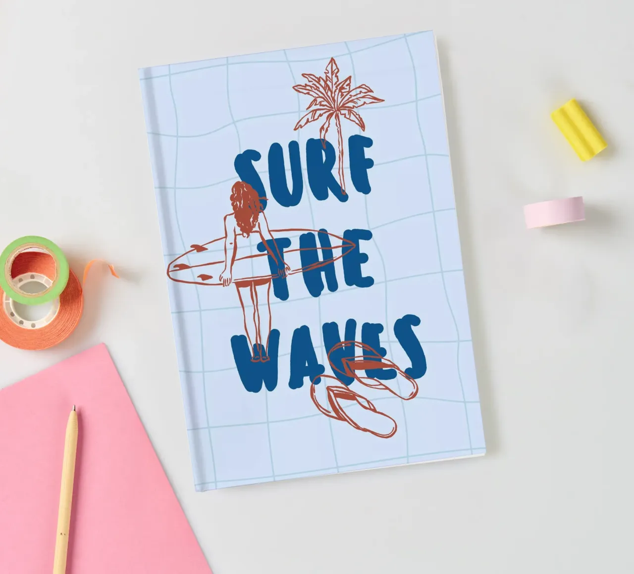 Boho Vacation 4 Surf The Waves notebook by Boho Print Collection