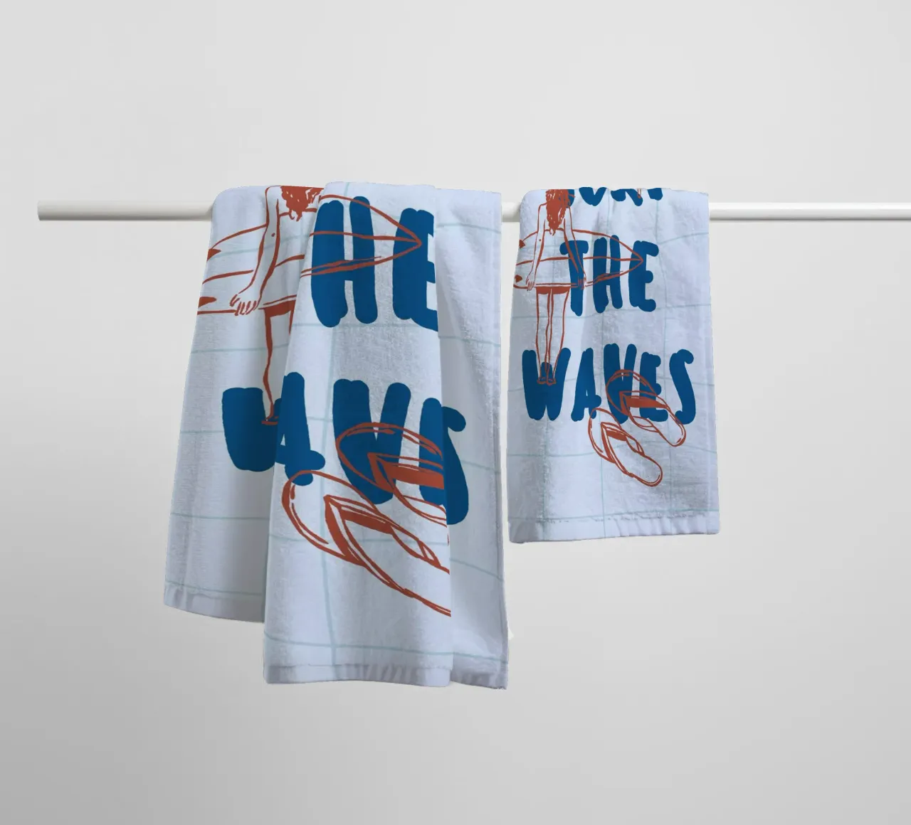 Boho Vacation 4 Surf The Waves asciugamano da bagno da Boho Print Collection