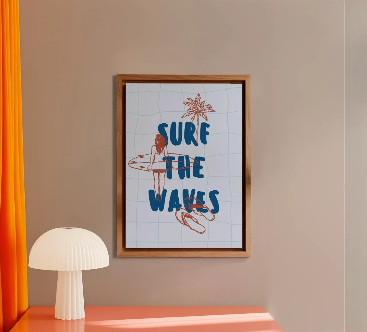 Boho Vacation 4 Surf The Waves alluminio dibond da Boho Print Collection