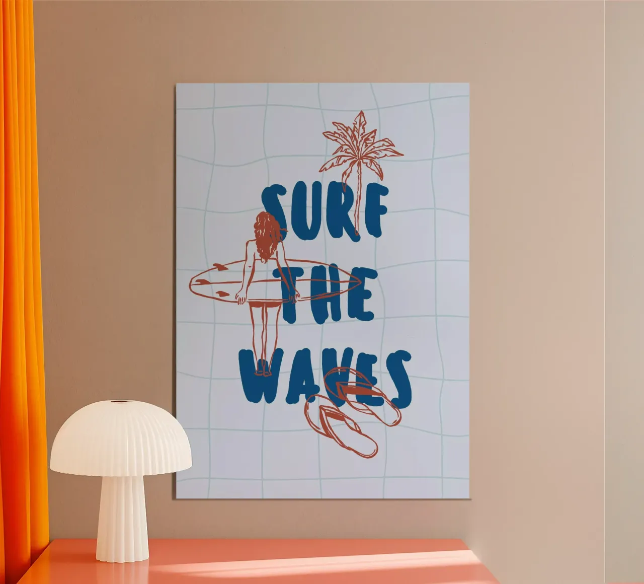 Boho Vacation 4 Surf The Waves alluminio dibond da Boho Print Collection
