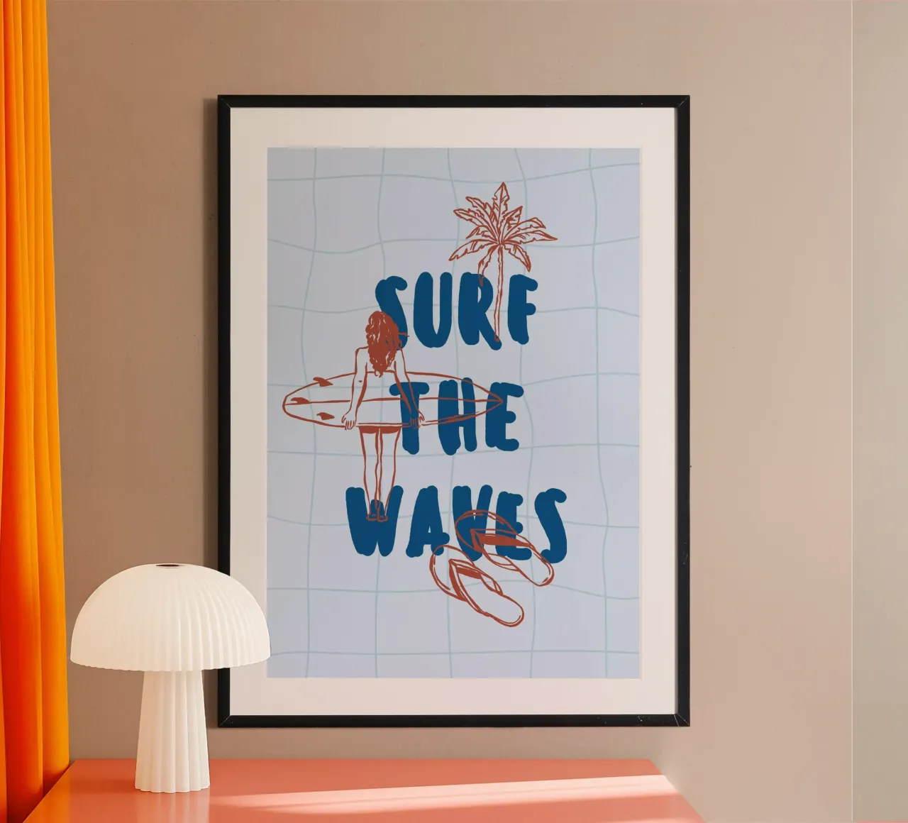 Boho Vacation 4 Surf The Waves hahnemühle van Boho Print Collection