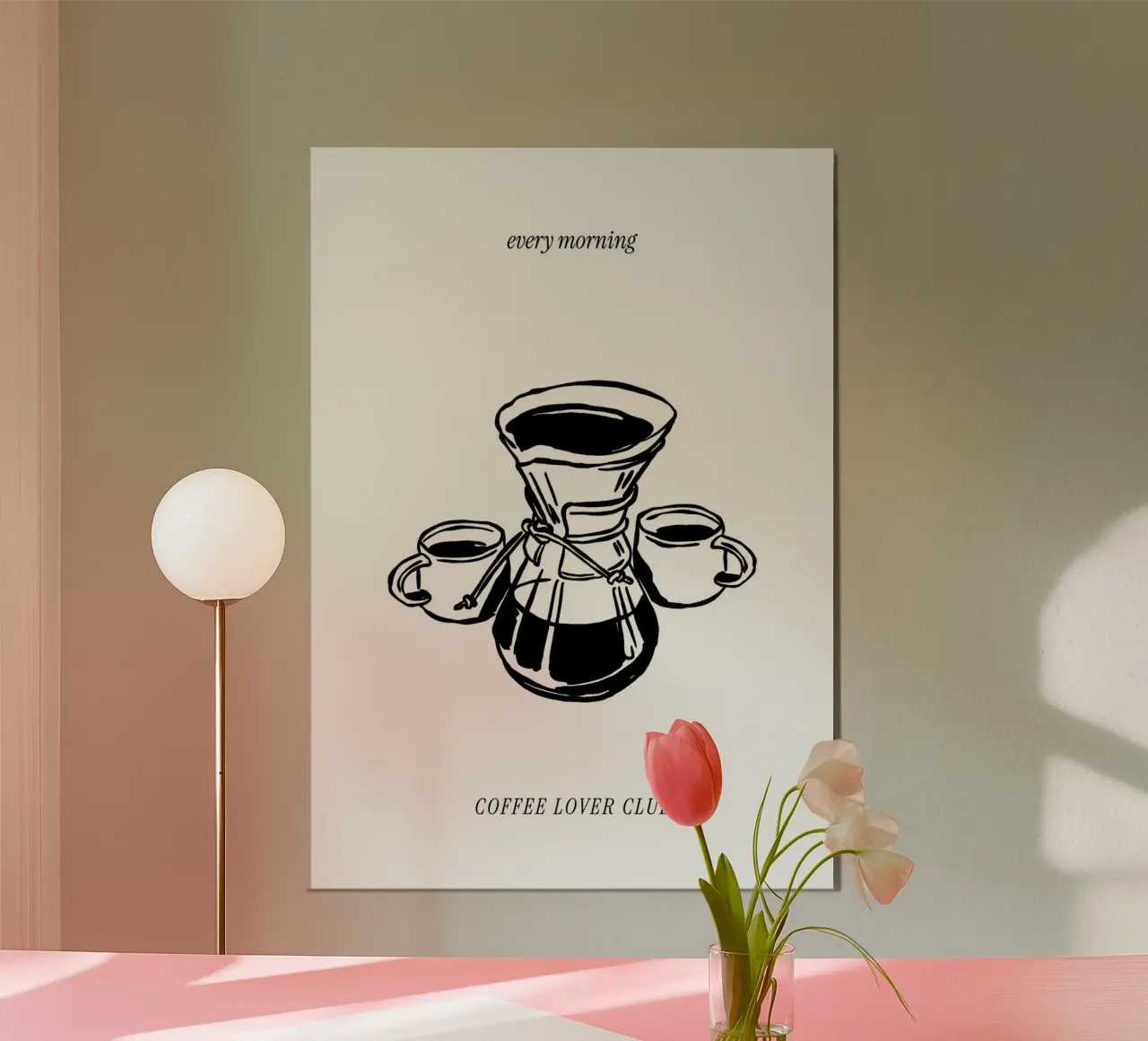 Boho Vacation 5 Coffee Lover Club poster da Boho Print Collection