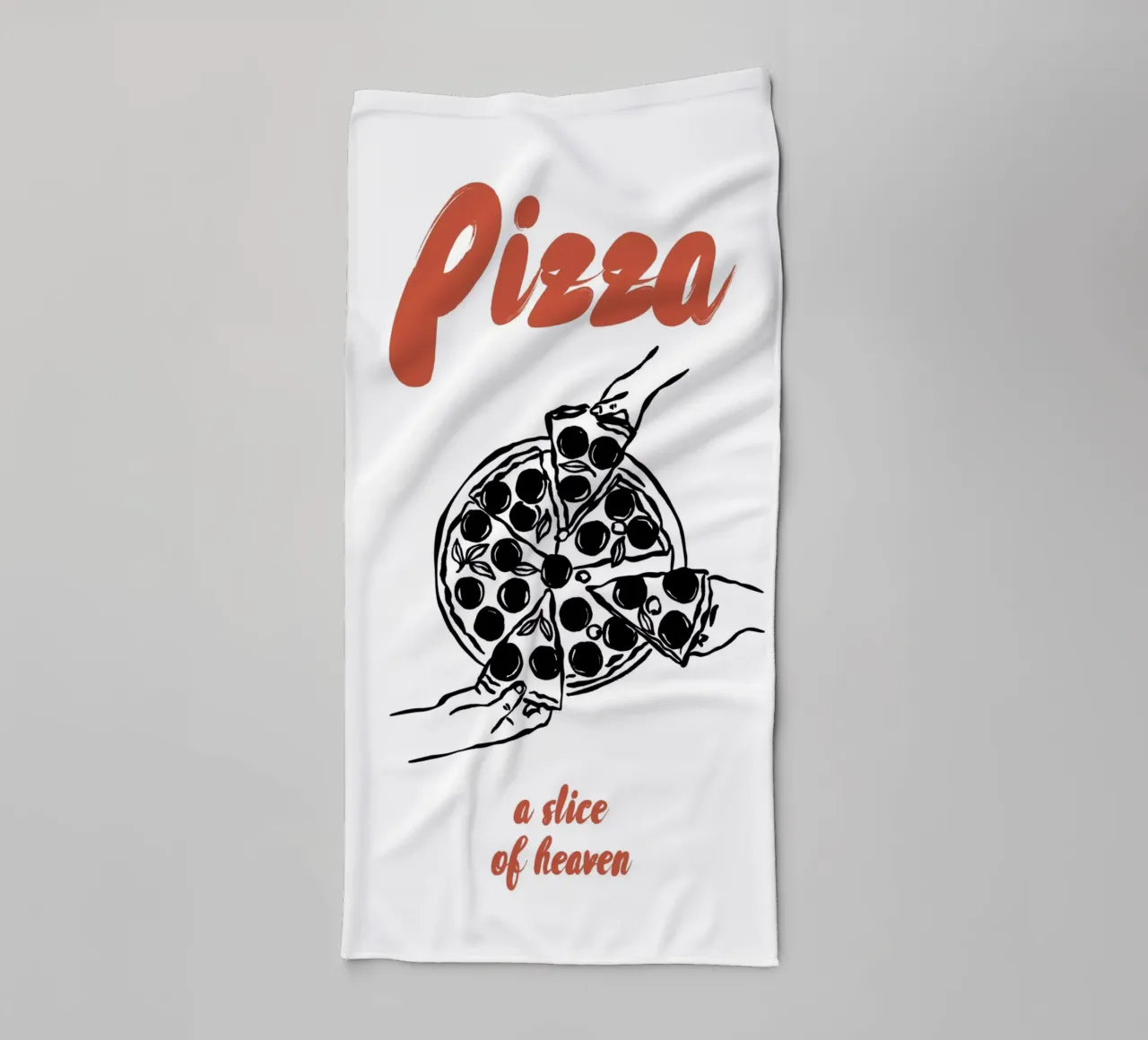 Boho Vacation 5 Pizza asciugamano da bagno da Boho Print Collection