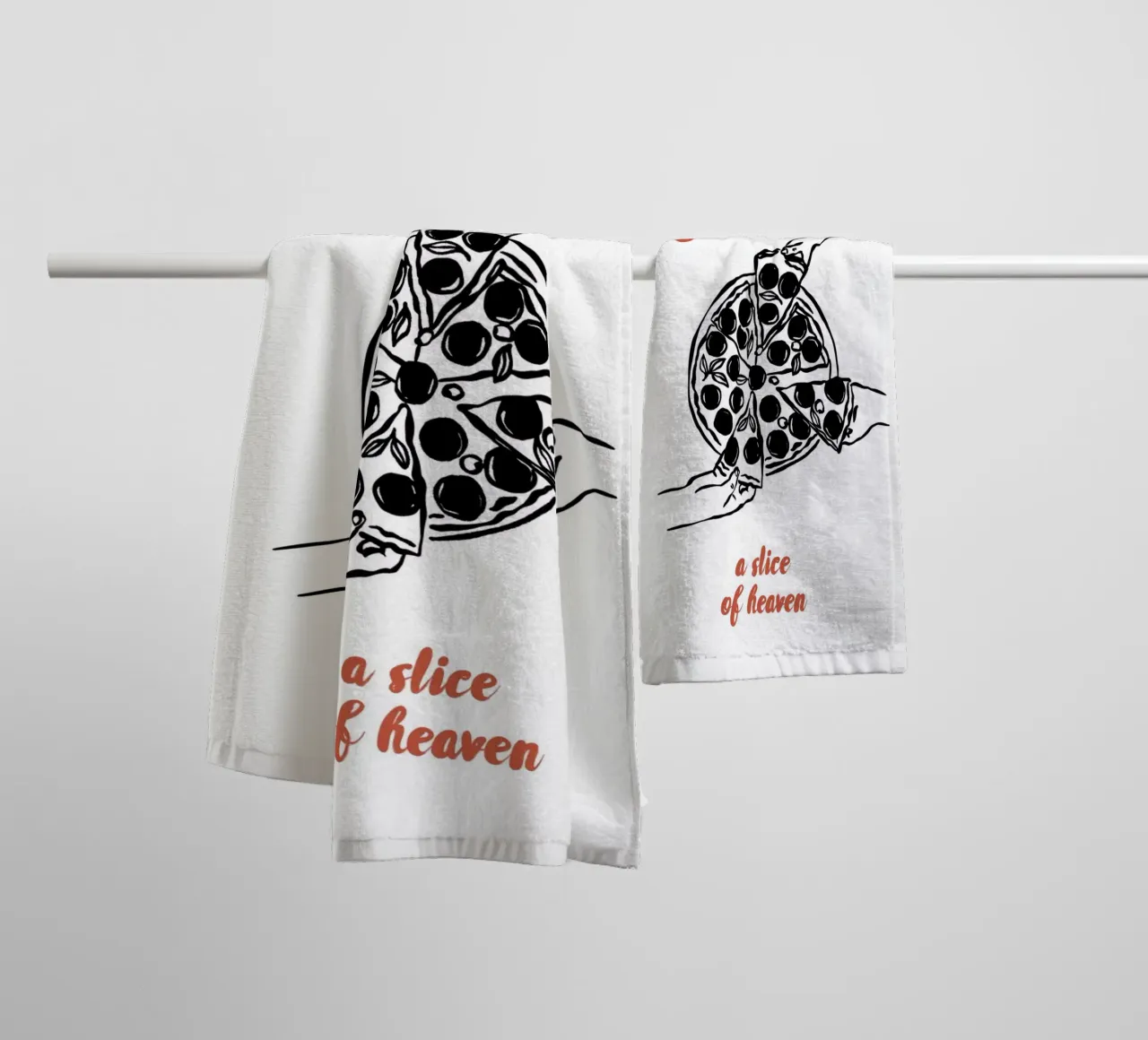 Boho Vacation 5 Pizza asciugamano da bagno da Boho Print Collection