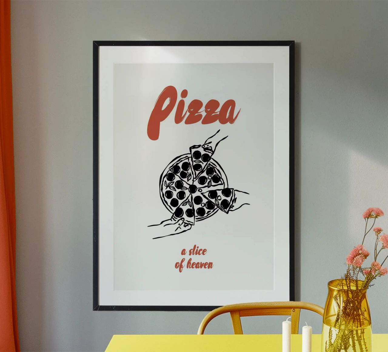 Boho Vacation 5 Pizza poster de Boho Print Collection