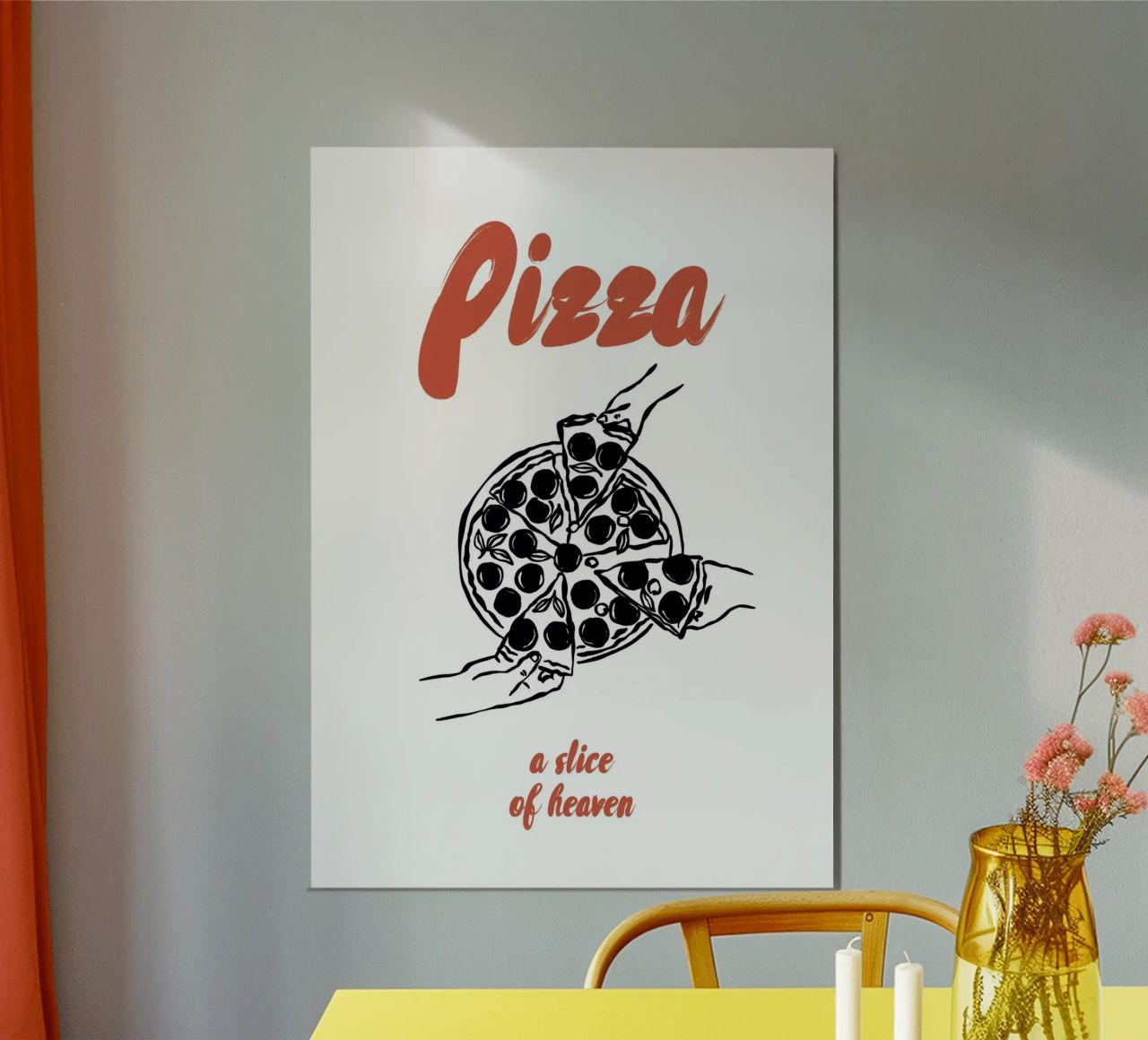 Boho Vacation 5 Pizza poster de Boho Print Collection