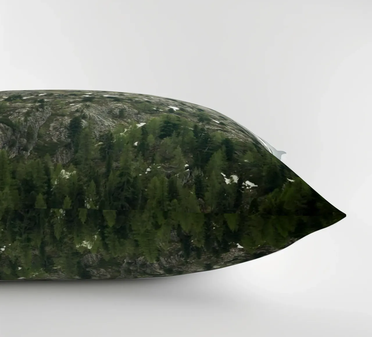 Grey mountain with trees decorative cushion by karijn_landscapes