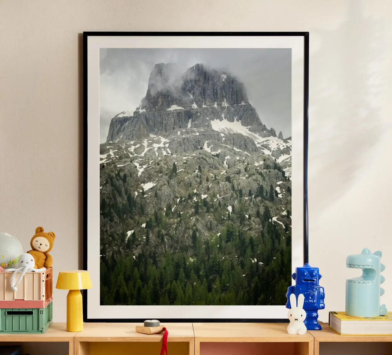 Grey mountain with trees hahnemühle by karijn_landscapes