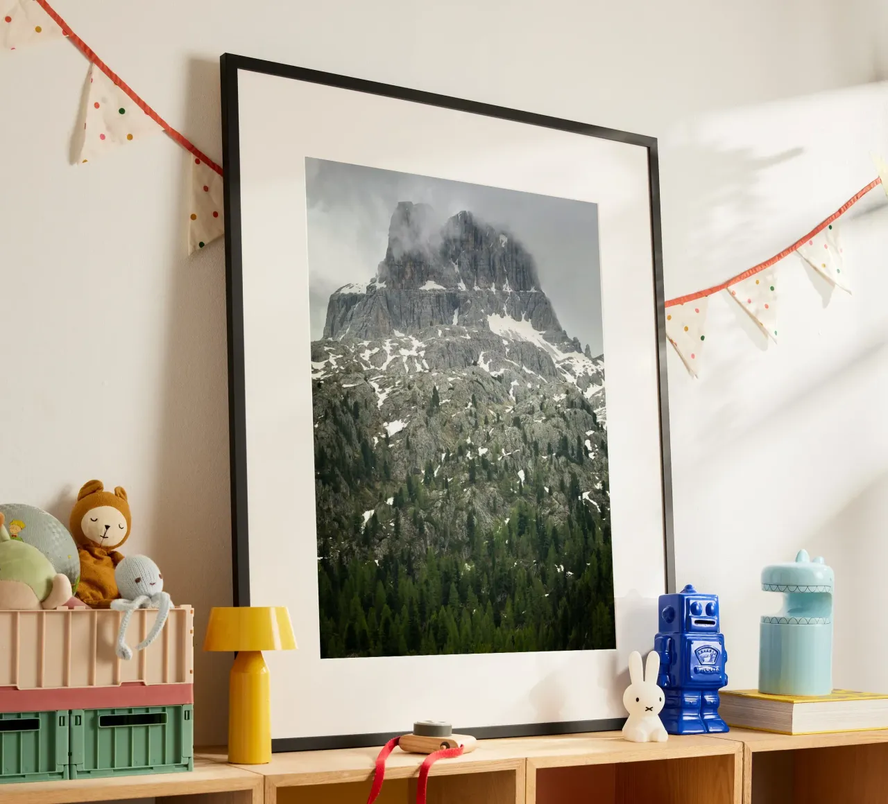Grey mountain with trees hahnemühle by karijn_landscapes
