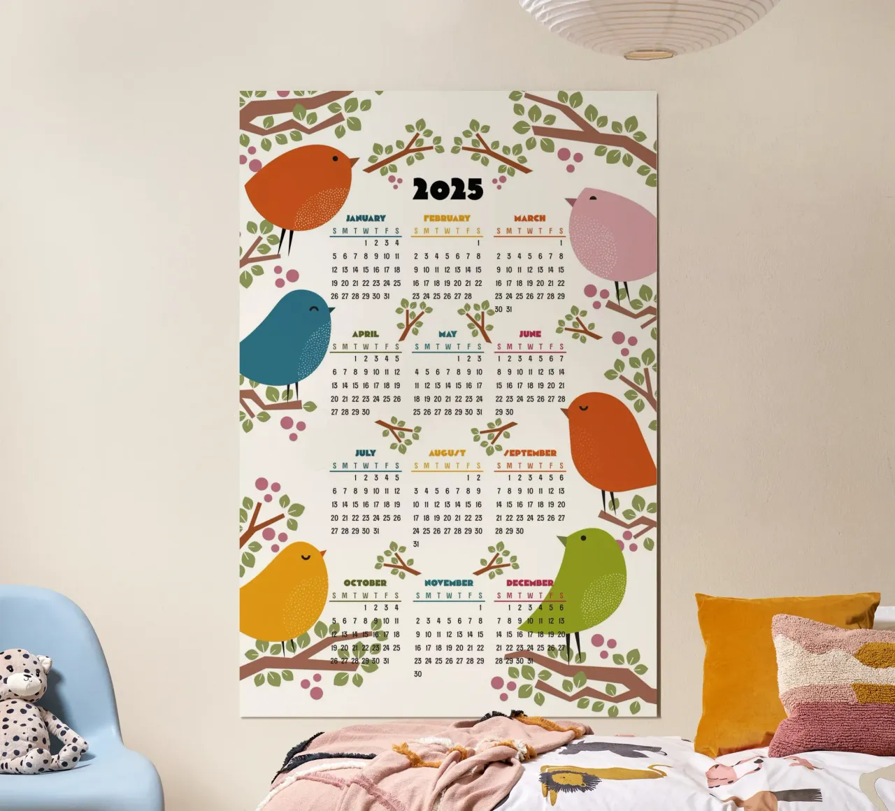 Calendar 2025 - Bird in the tree - English version hahnemühle by 2fevrierArtStudio