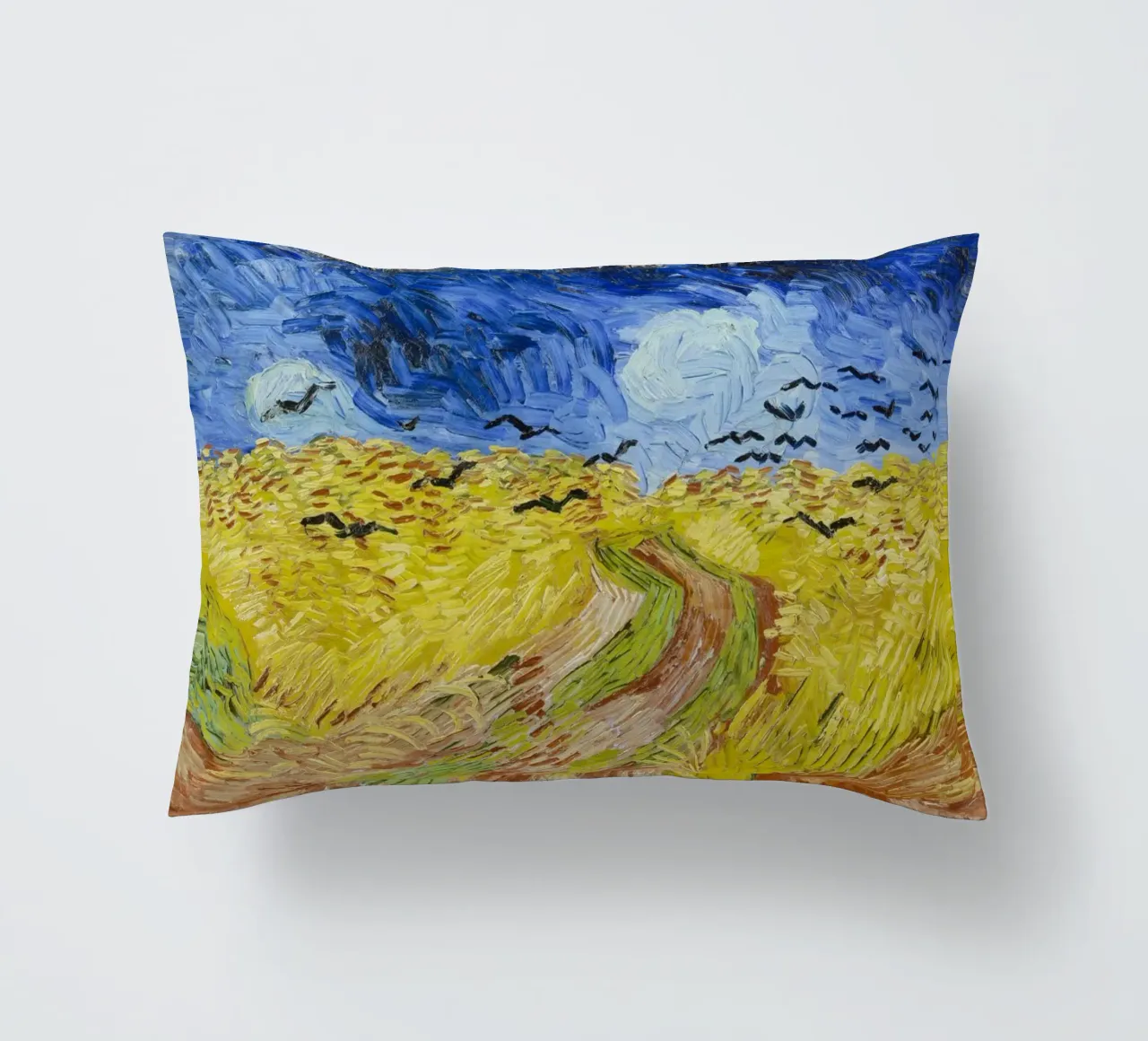 Vincent Van Gogh - Wheat Field with Crows decorative cushion by Timeless Artworks
