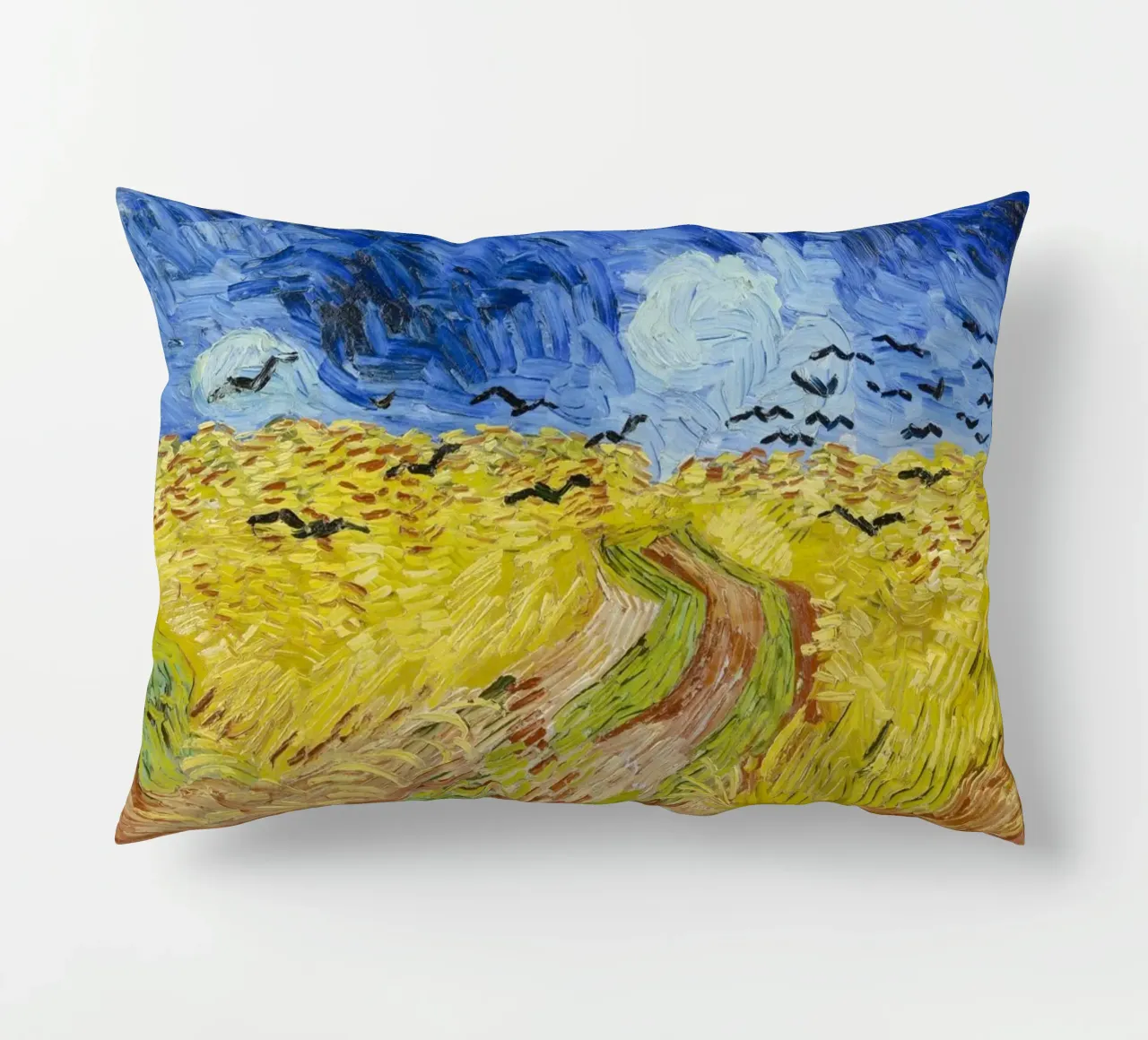 Vincent Van Gogh - Wheat Field with Crows decorative cushion by Timeless Artworks