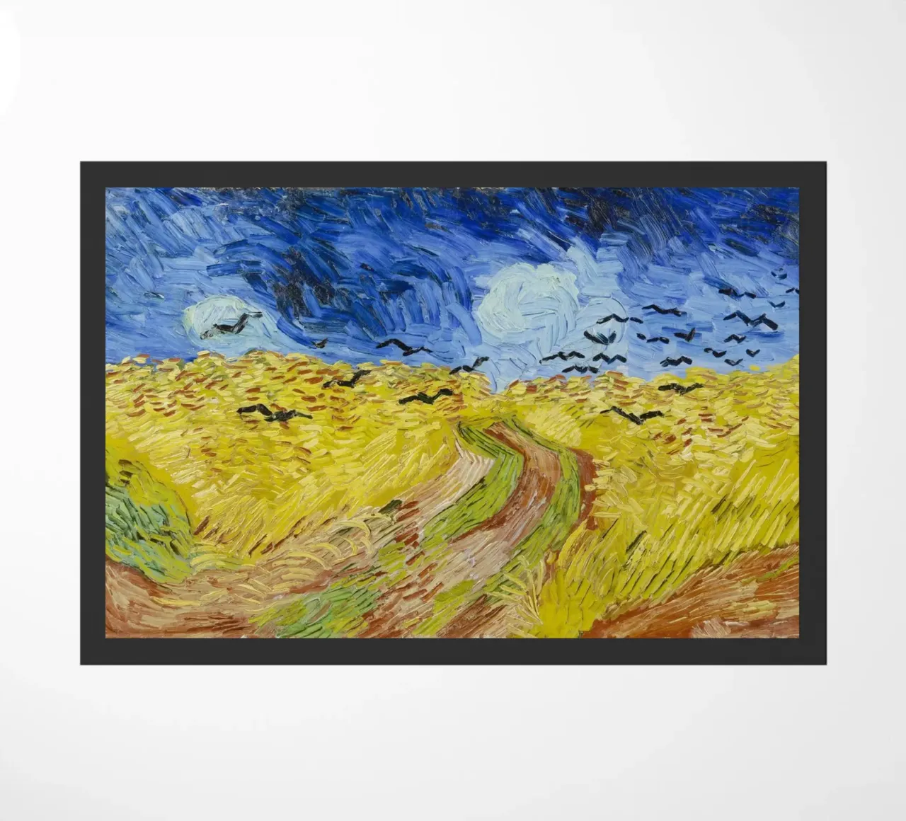 Vincent Van Gogh - Wheat Field with Crows doormat by Timeless Artworks