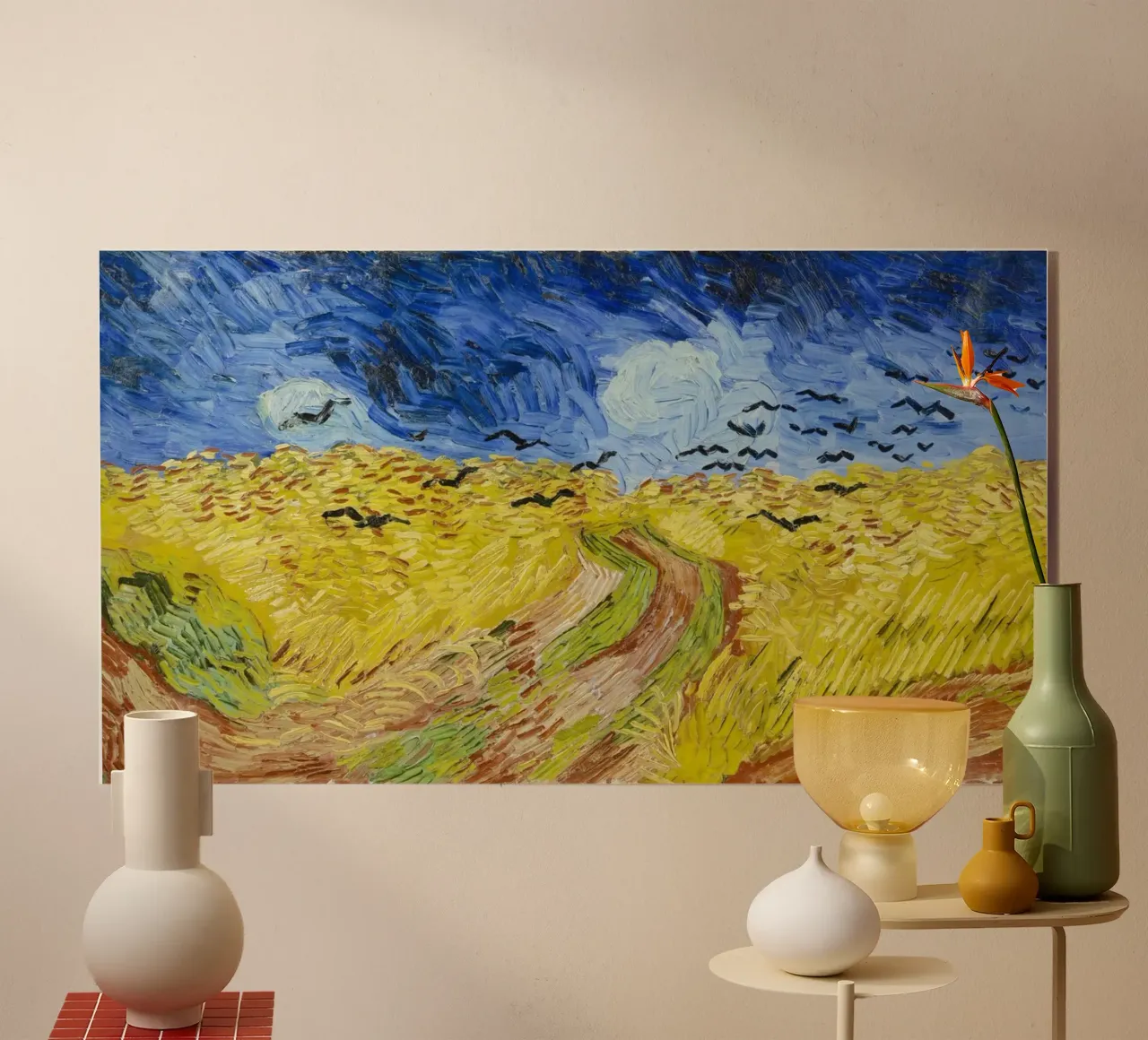 Vincent Van Gogh - Weizenfeld mit Krähen Acryl-Glas von Timeless Artworks
