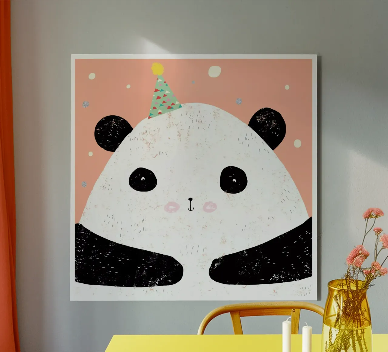 Panda alluminio dibond da Cory Reid Illustration