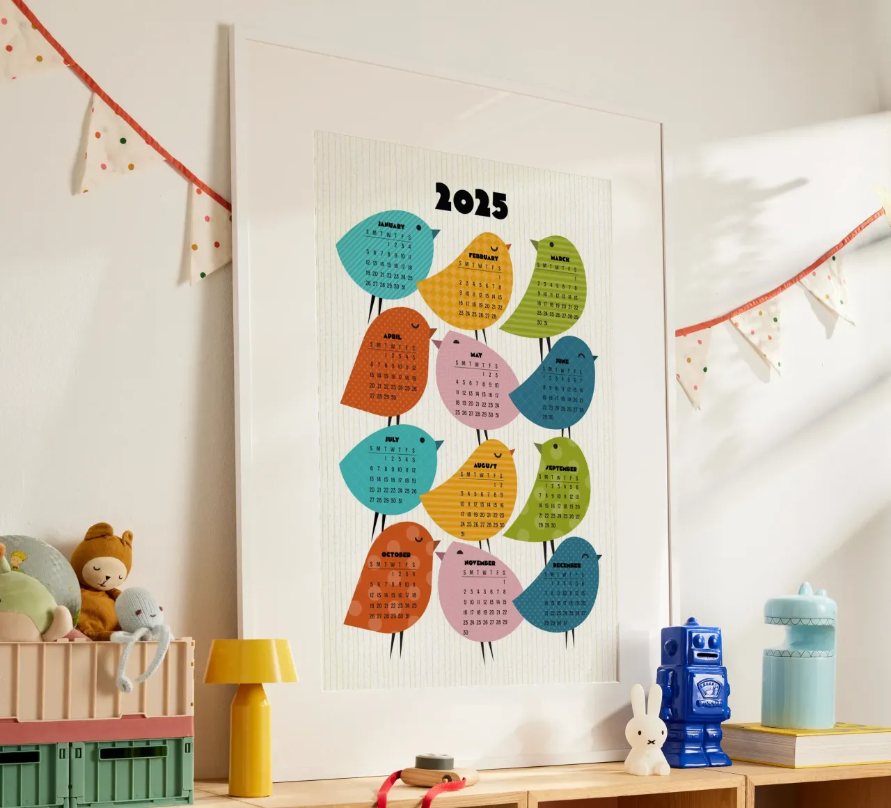 Kalender 2025 Just Bird - Englische Version Hahnemühle von 2fevrierArtStudio