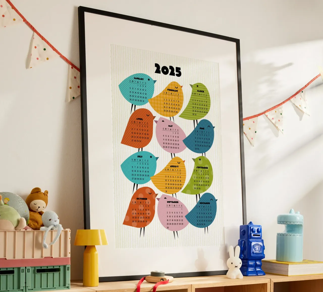 Kalender 2025 Just Bird - Englische Version Hahnemühle von 2fevrierArtStudio