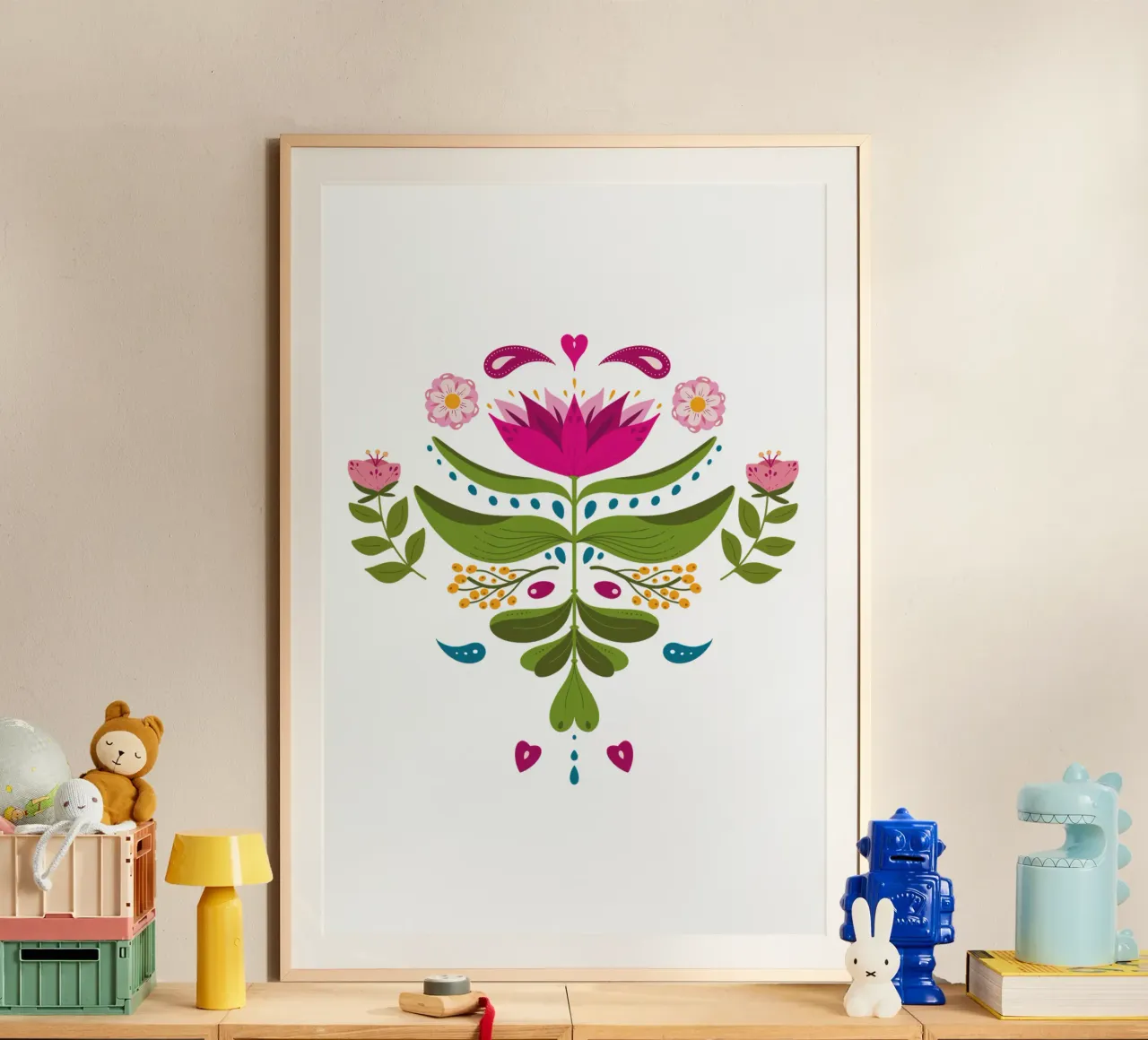 Böhmische Blume - kräftige Töne Hahnemühle von 2fevrierArtStudio