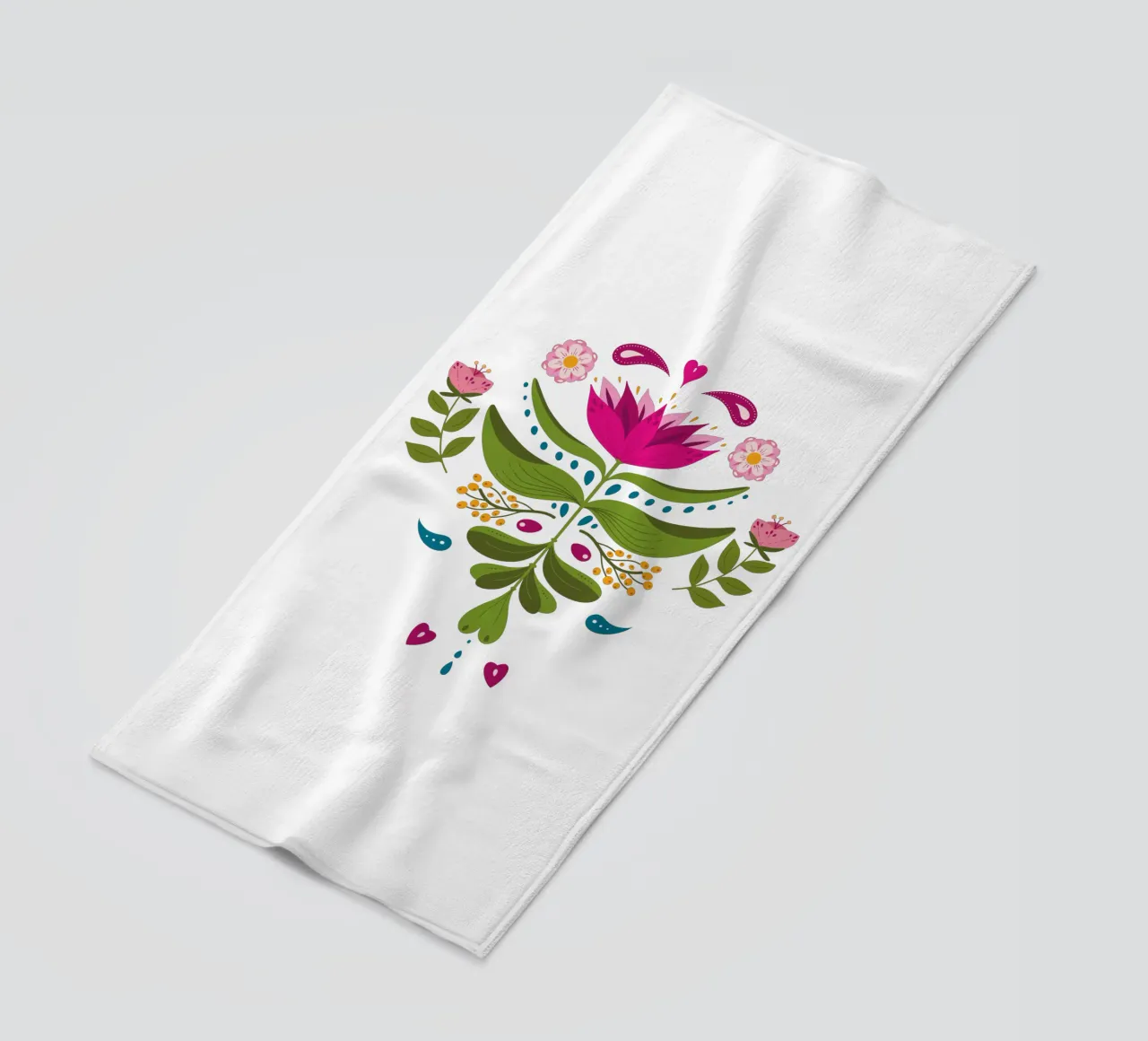 Bohemian flower - bold tones beach towel by 2fevrierArtStudio