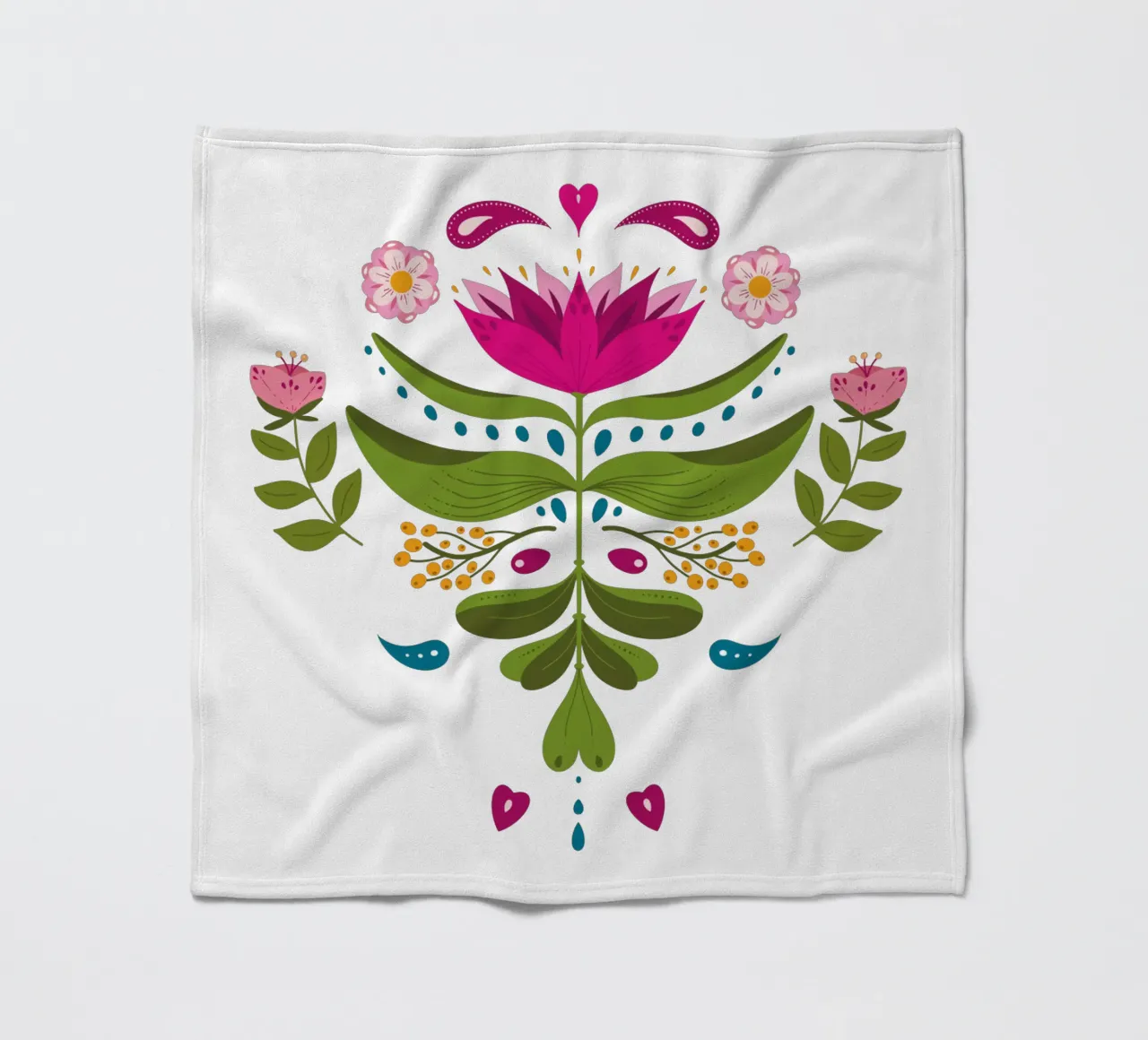 Fiore bohémien - toni audaci coperta in pile da 2fevrierArtStudio