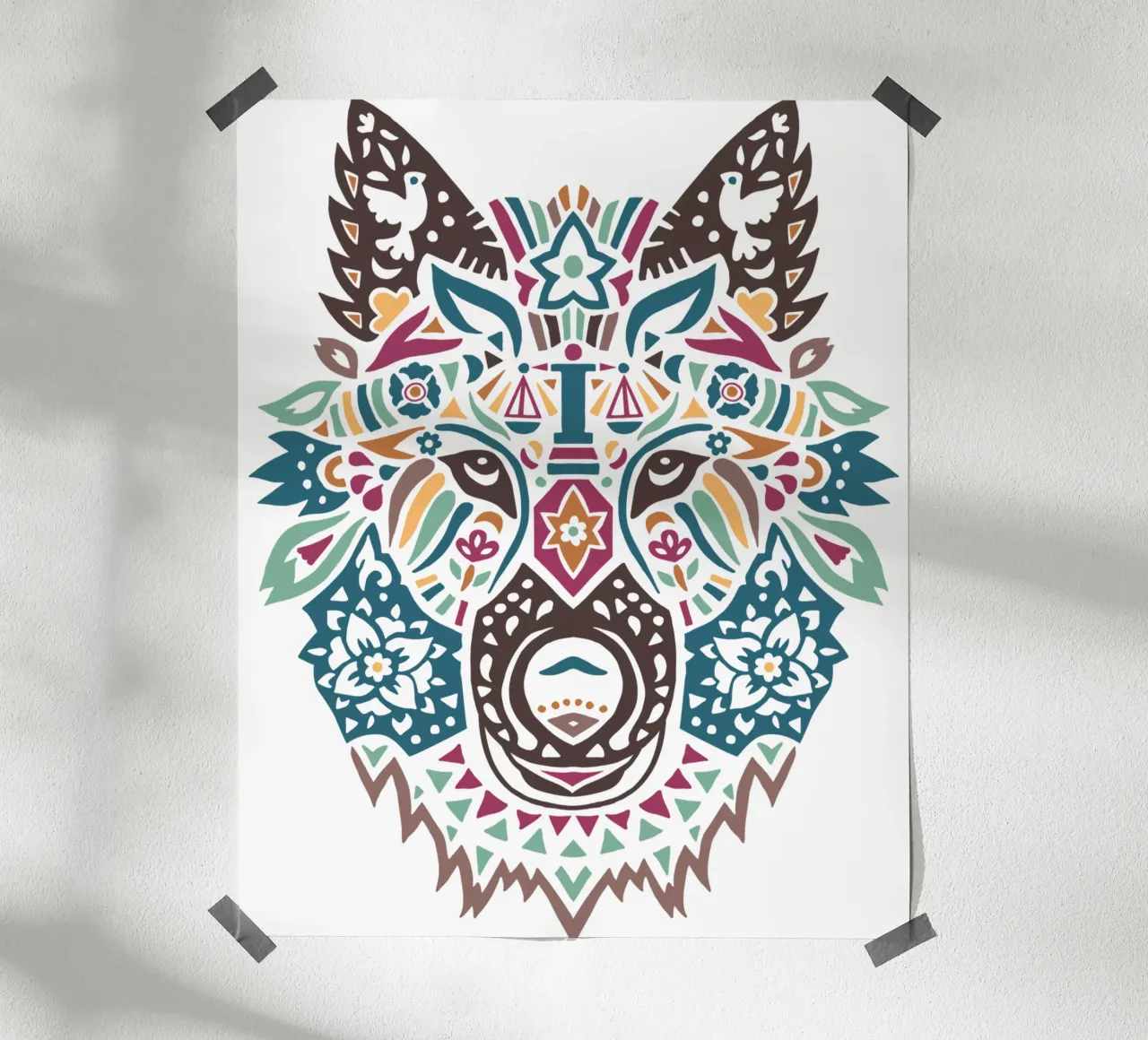 Lobito poster con telaio in plastica da Pom Graphic Design