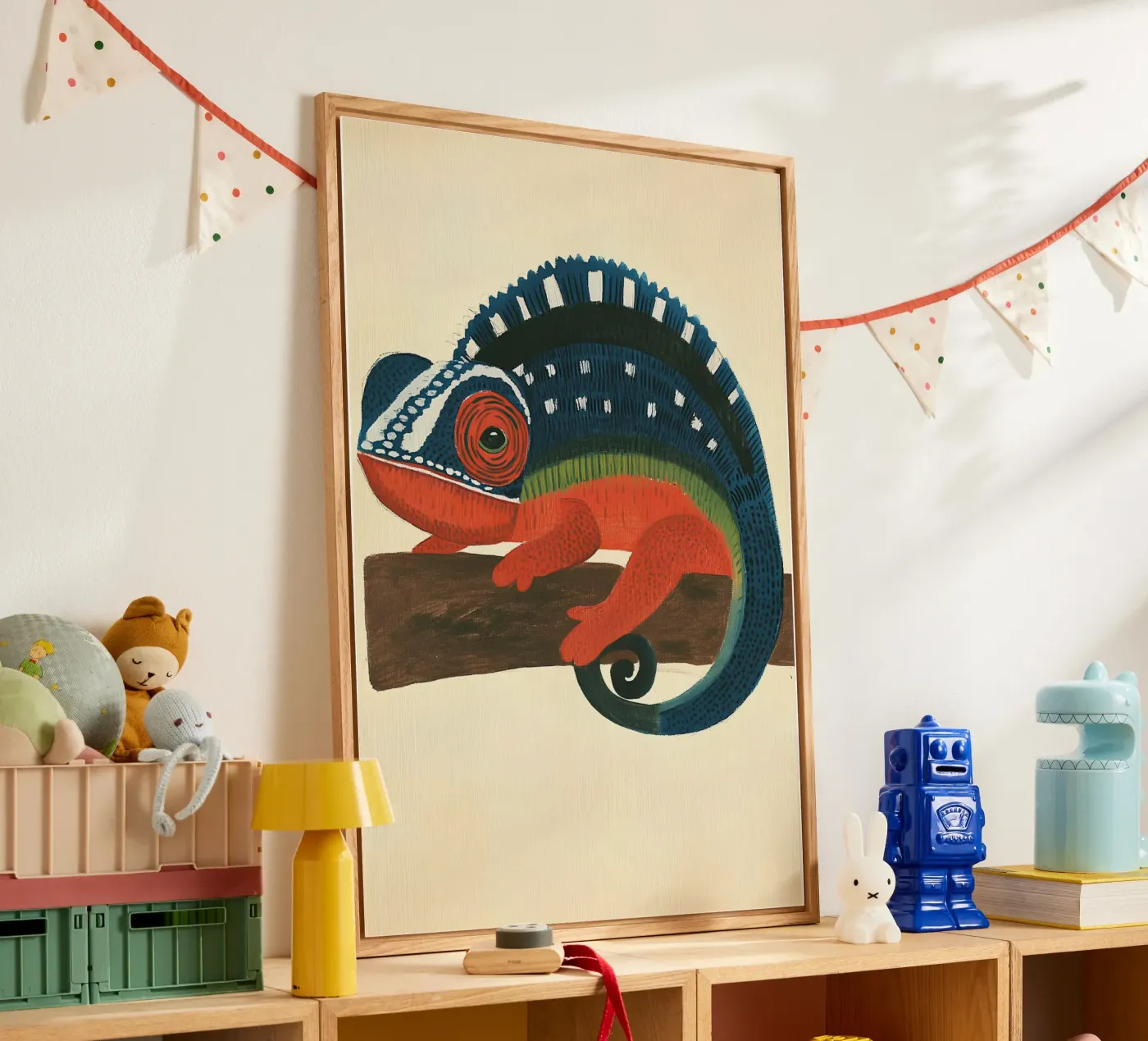 caméléon plexiglas de Curious Canvas