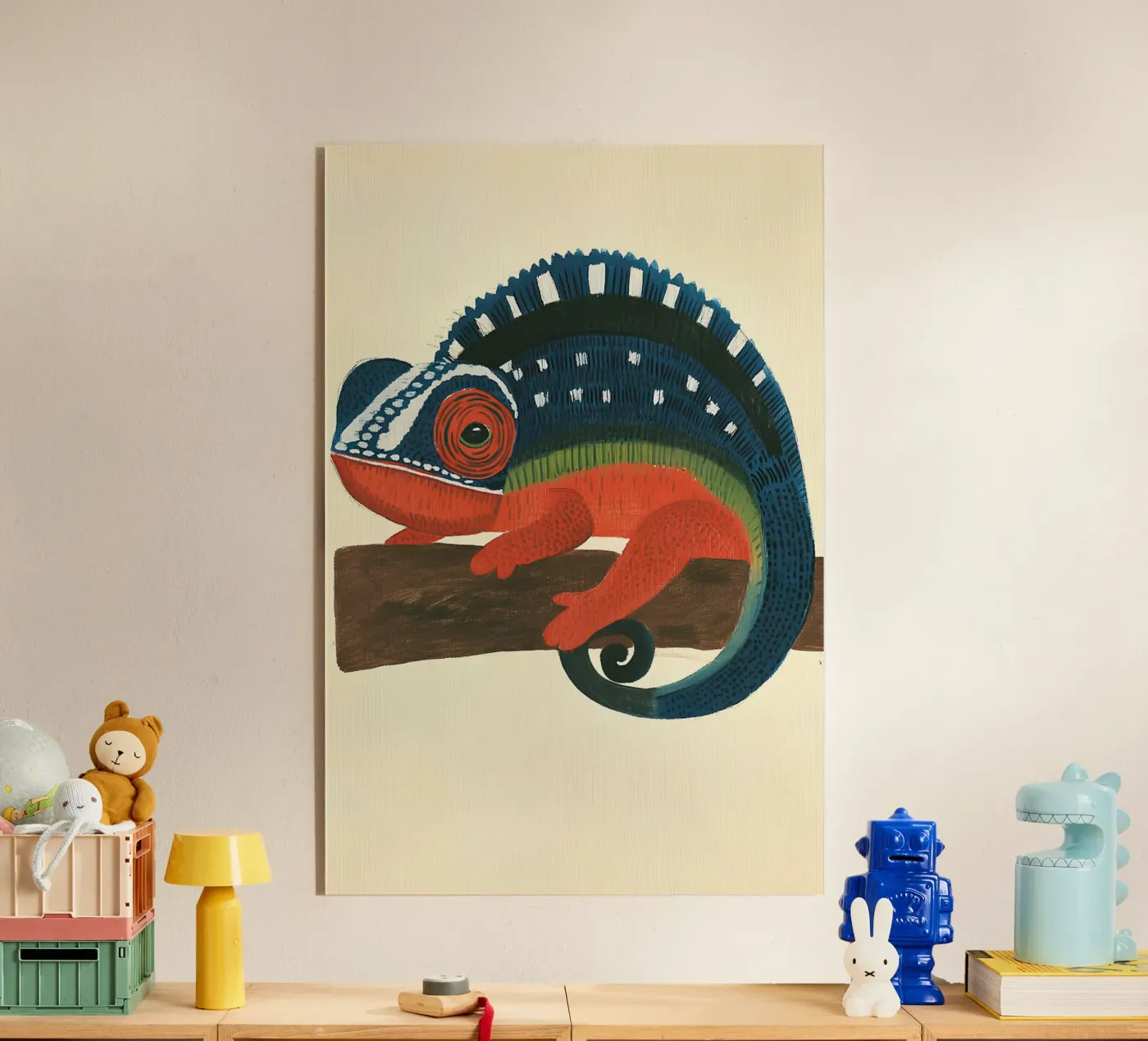 caméléon plexiglas de Curious Canvas