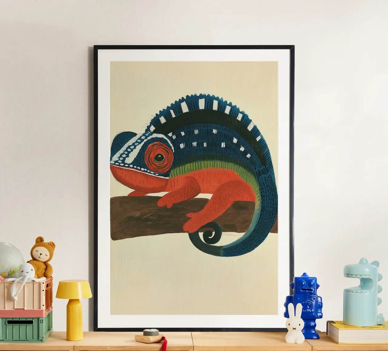 camaleonte poster da Curious Canvas