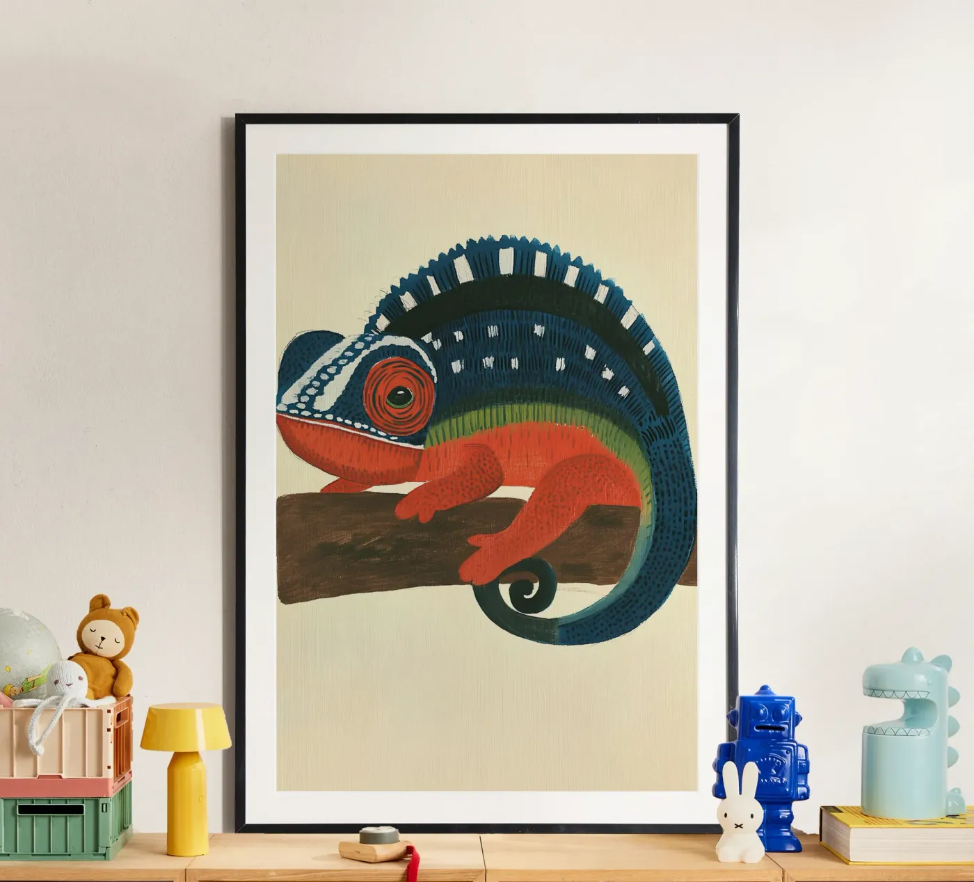camaleonte poster da Curious Canvas