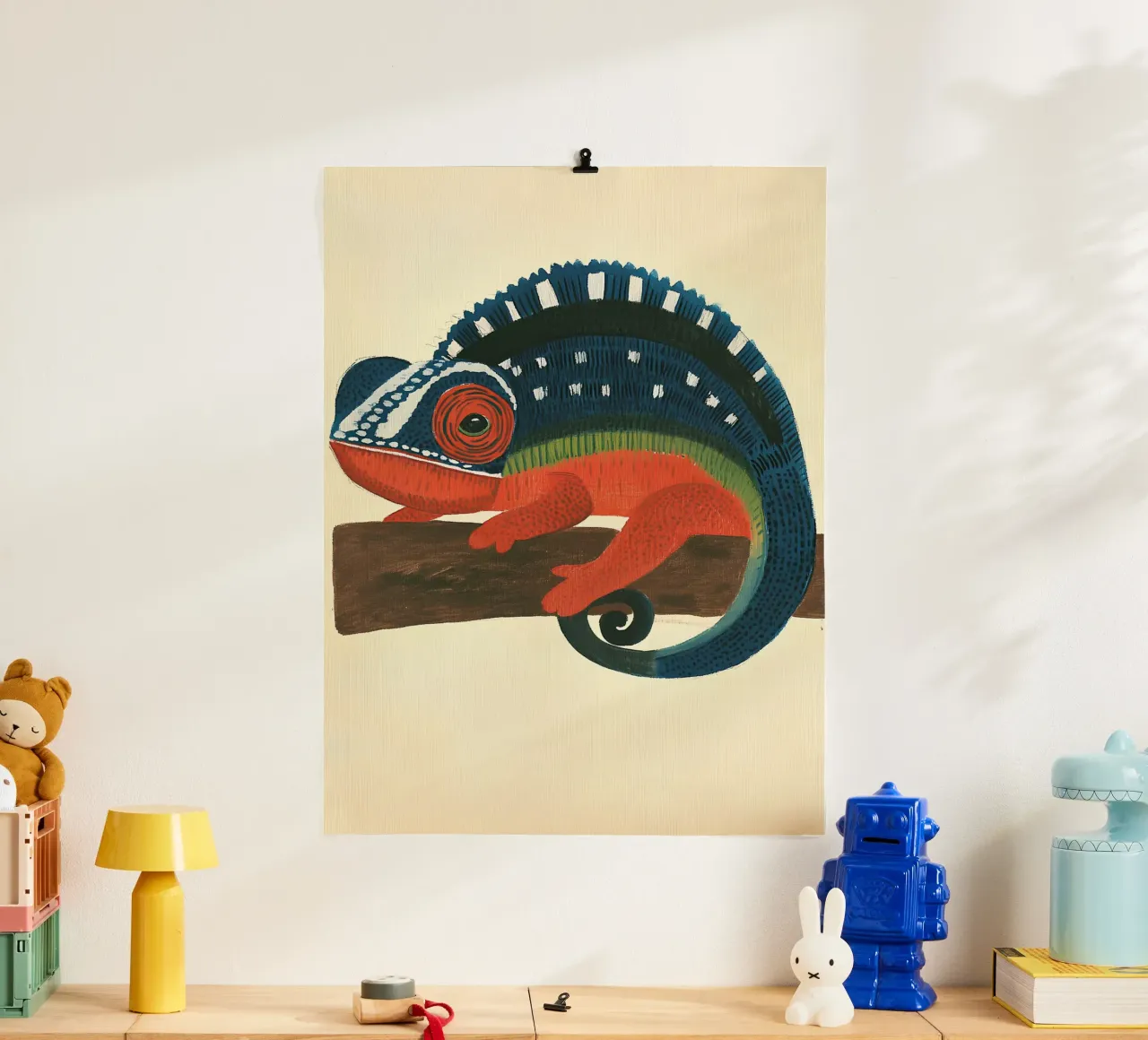 camaleonte poster da Curious Canvas