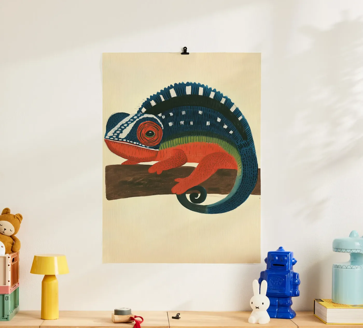 camaleonte poster da Curious Canvas
