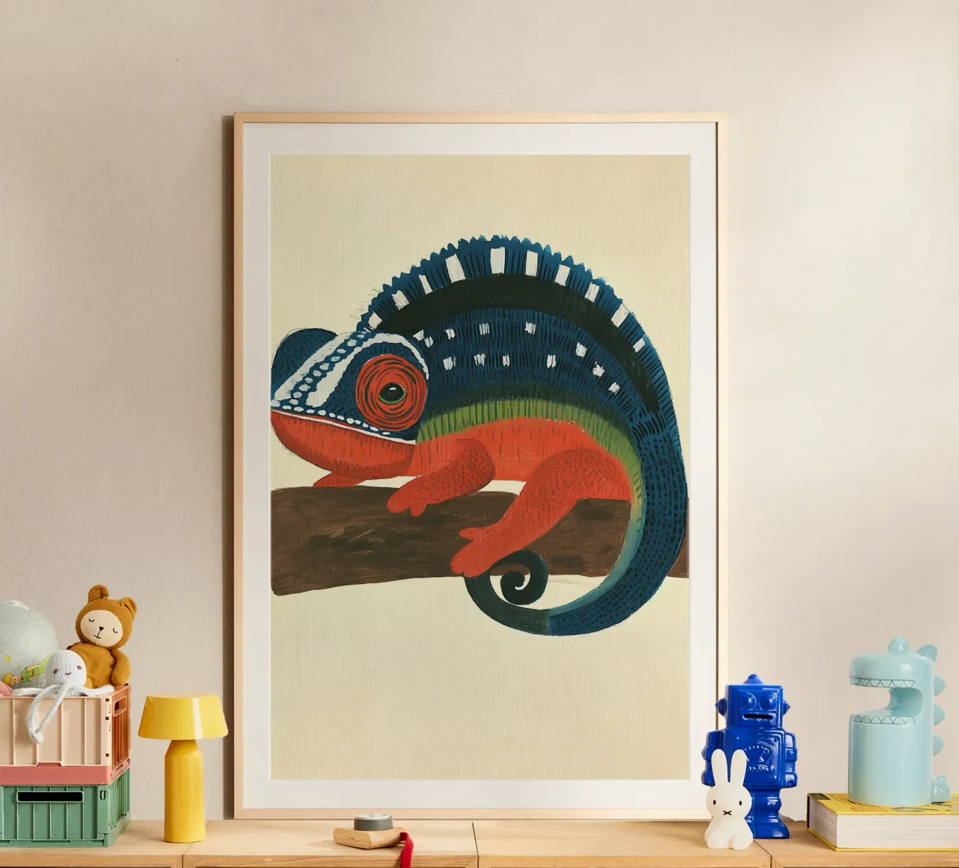 camaleonte poster da Curious Canvas