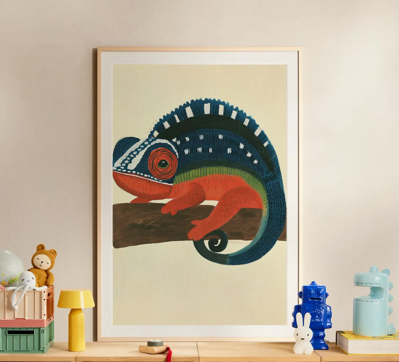 camaleonte poster da Curious Canvas