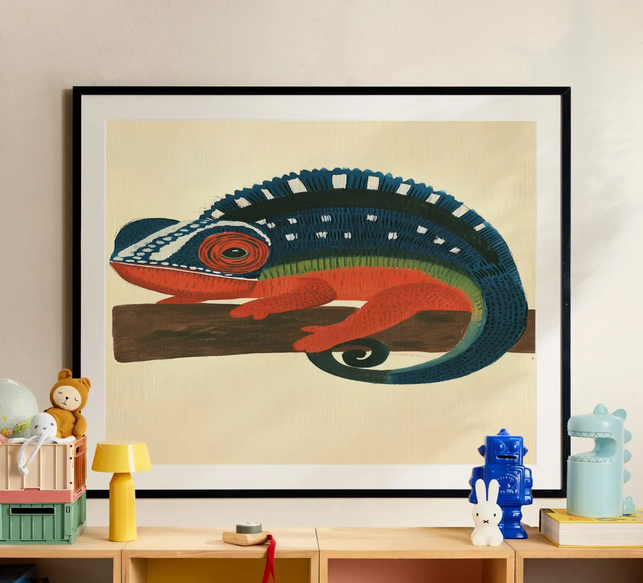 camaleonte poster da Curious Canvas