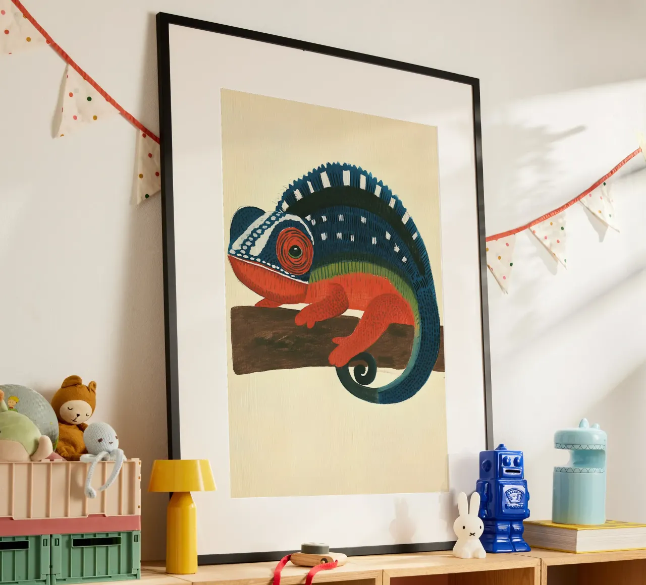 camaleonte poster da Curious Canvas