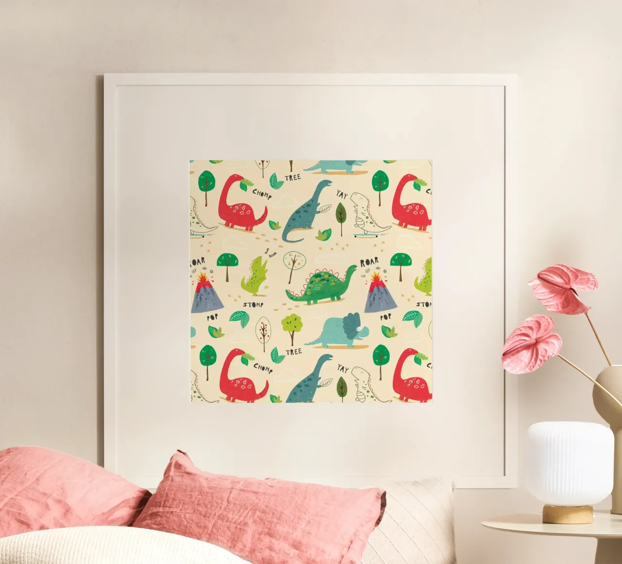 Ruggente poster con telaio in legno da Cory Reid Illustration