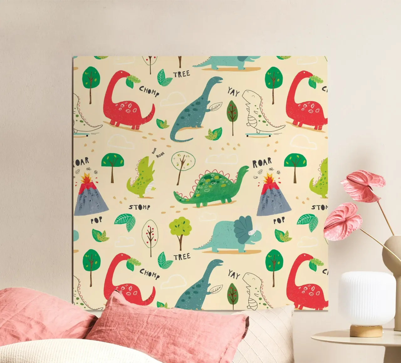 Ruggente poster con telaio in legno da Cory Reid Illustration