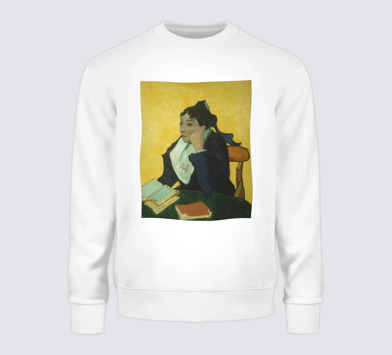 Vincent van Gogh - L'Arlesienne (Madame Ginoux with Books) sweatshirt by Timeless Artworks