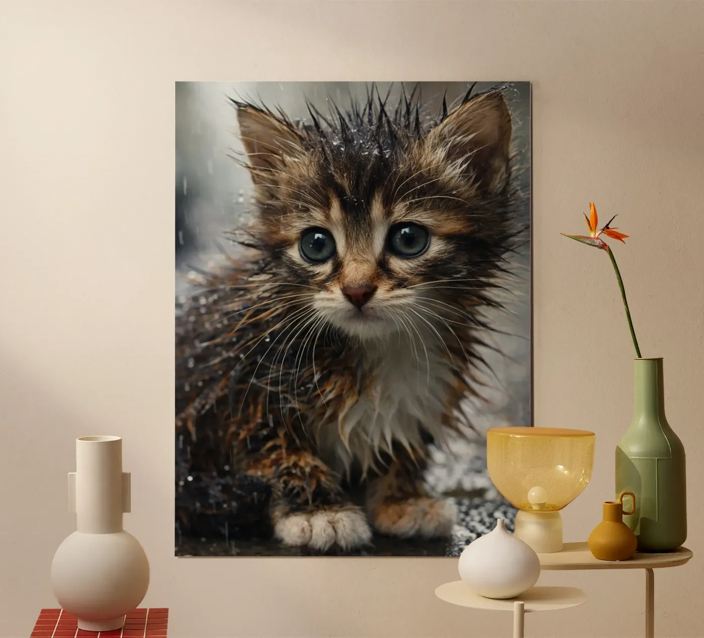 kittie e pioggia poster da PASMING